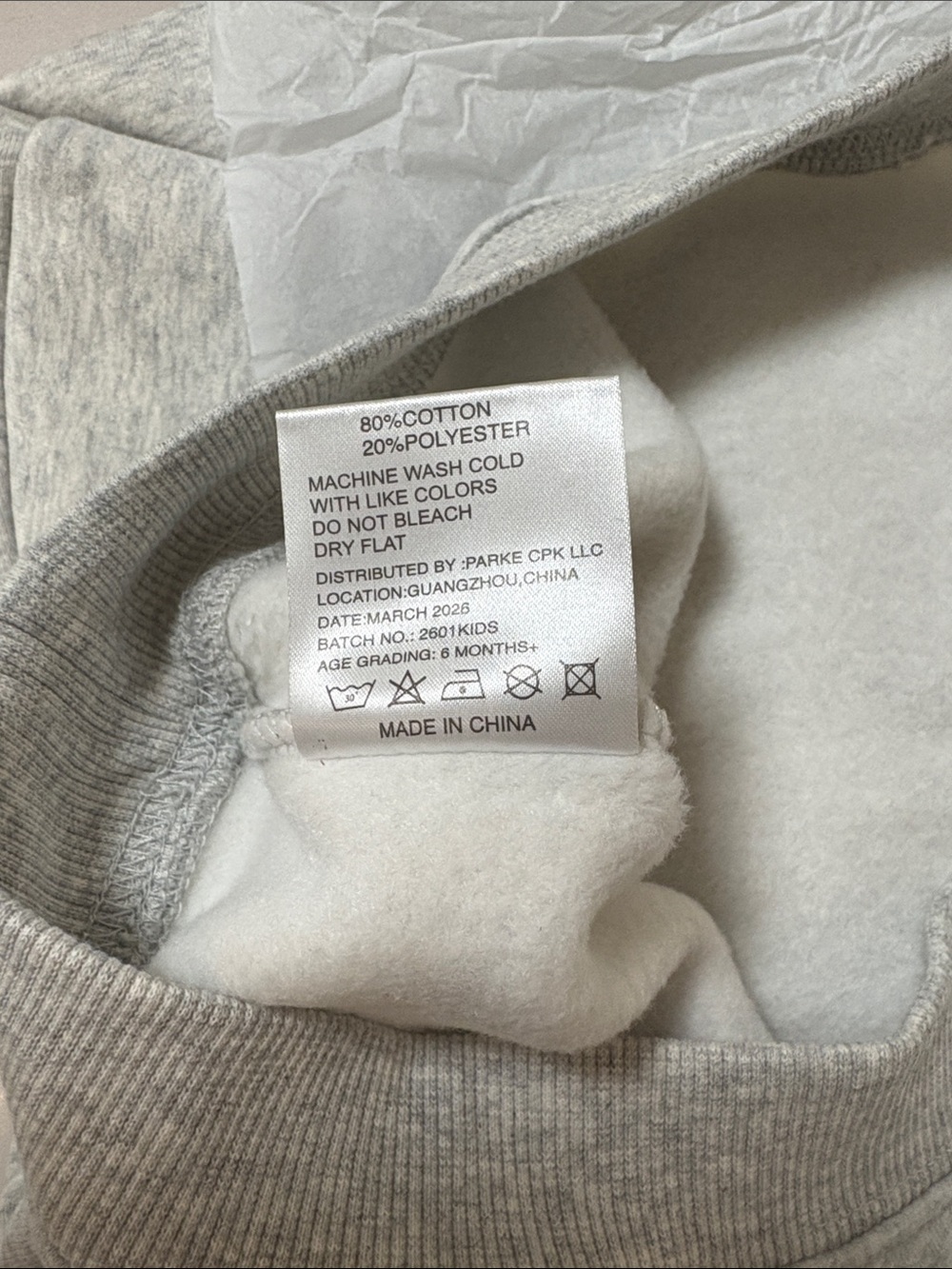 Kids Parke OG Varsity Mockneck Classic Grey/Denim 7-8Y - Picture 6 of 7